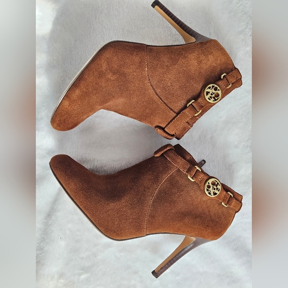 Womens Coach Salene Brown Suede Ankle Boots - Picture 2 of 6